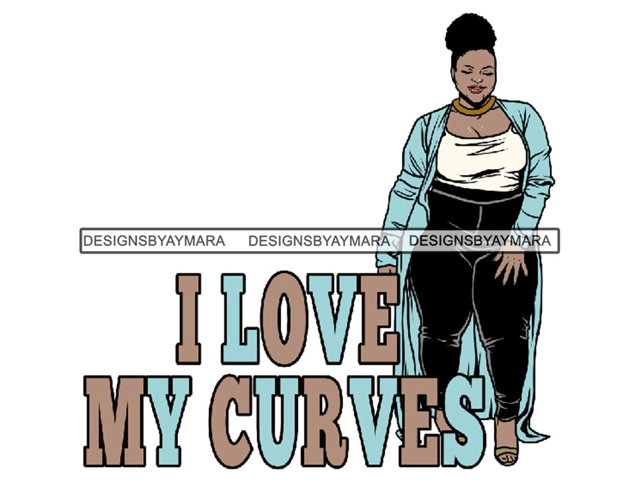 Download Plus Size Curvy Woman SVG Thick Goddess BBW African American Ethnicity - DesignsByAymara