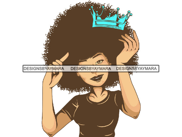 Download Afro Beautiful Black Woman SVG Color African American ...