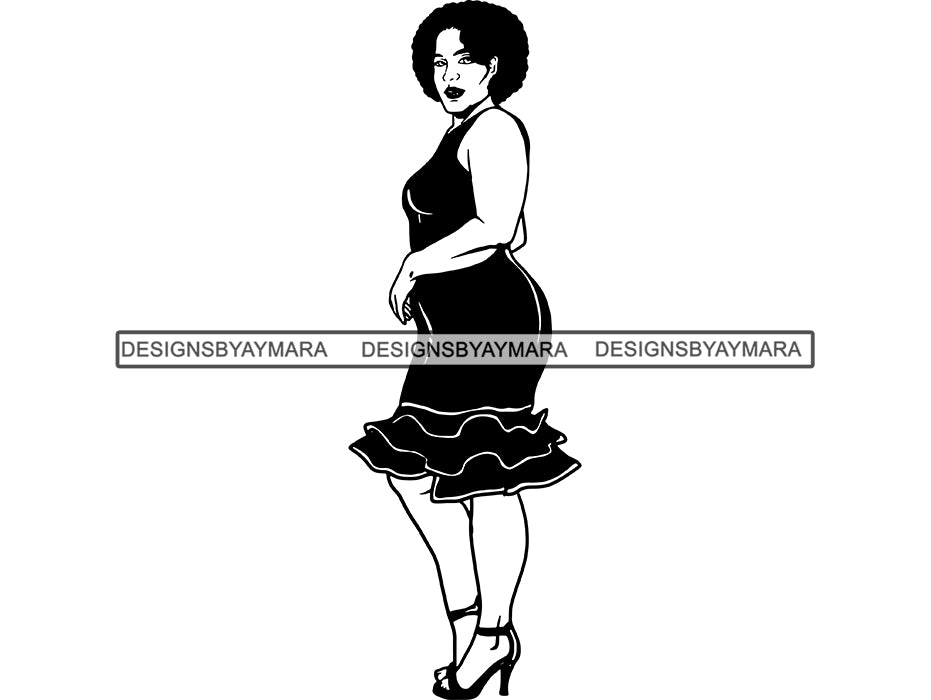 Download Thick Woman SVG BBW Big And Bougie Sexy African American ...