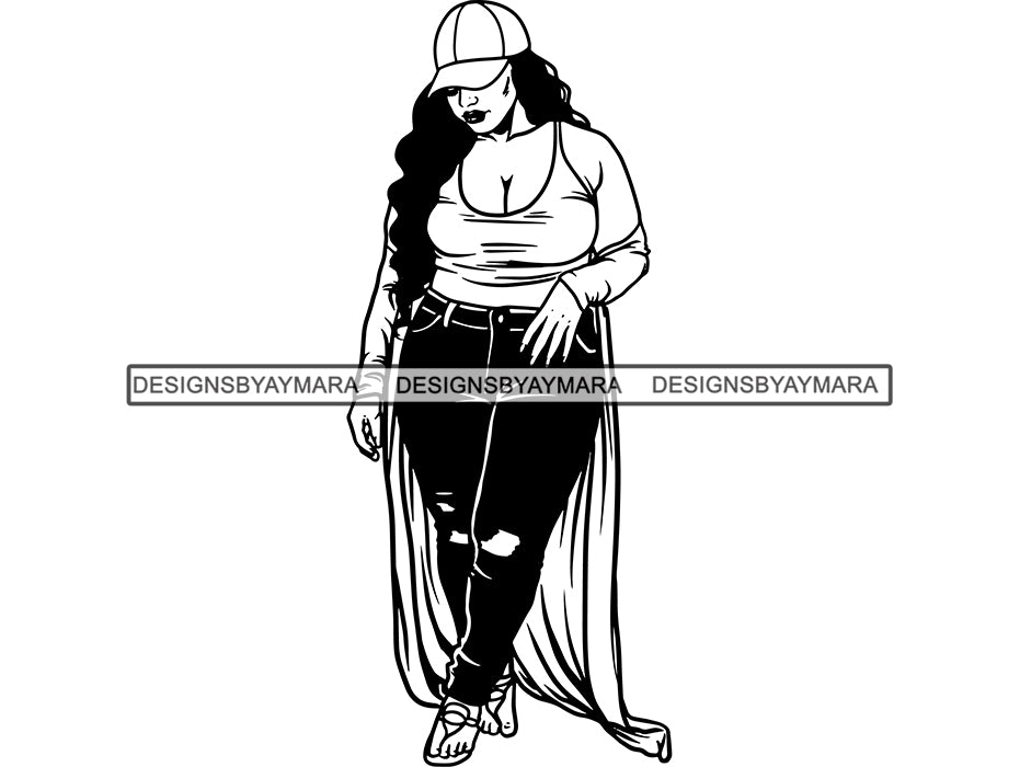 Afro Beautiful Black Woman Svg Bbw Big And Bougie African -9149