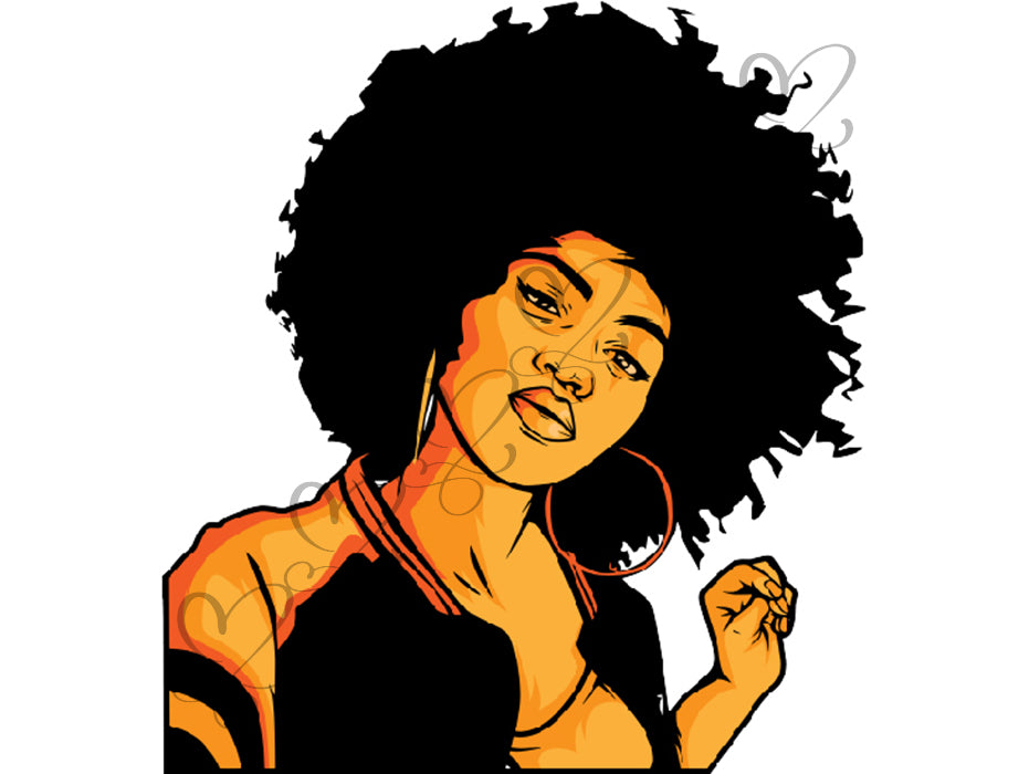 Afro Woman SVG African American Ethnicity Afro Puffy Hair ...