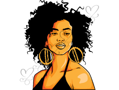 Afro Woman SVG African American Ethnicity Afro Puffy Hair Queen Diva ...