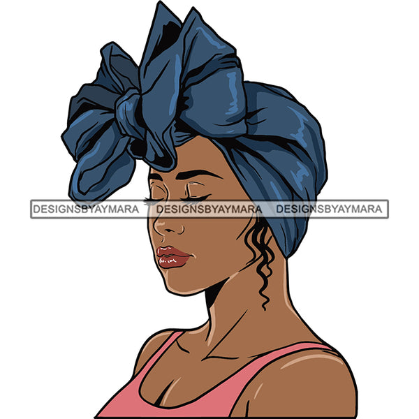 Download Bundle 20 Beautiful Woman Turban Head Wrap Hairstyle SVG ...