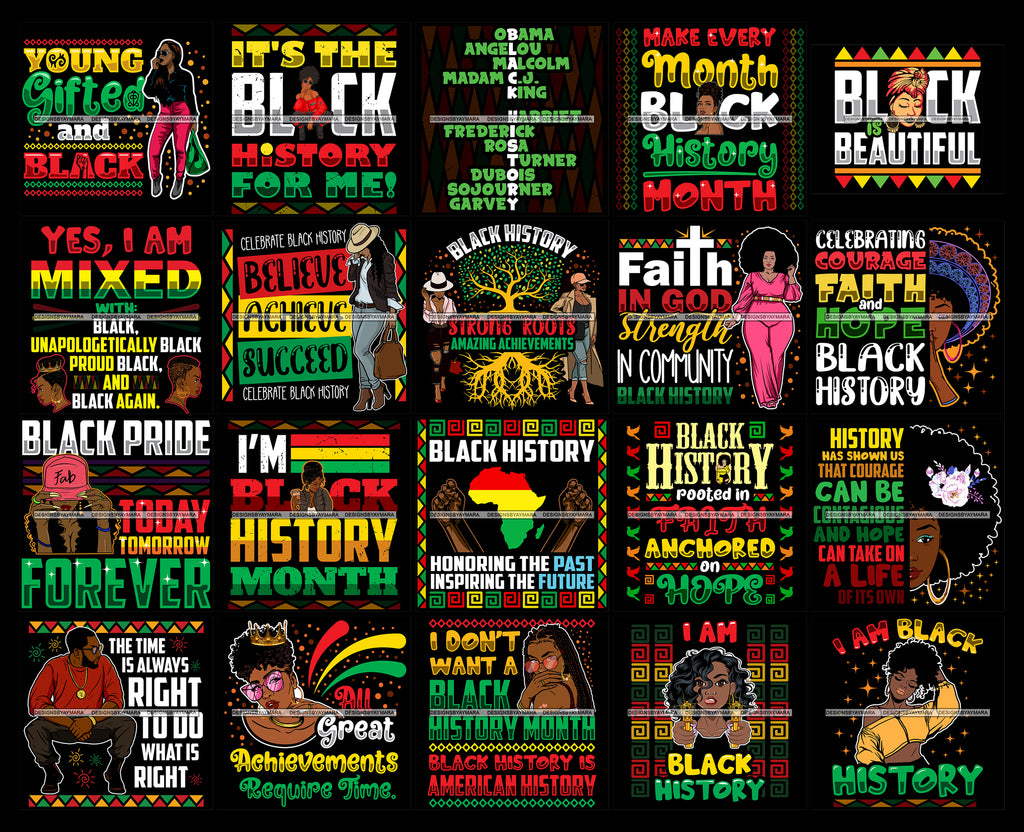 Download Bundle 20 I M Black History Month Quotes Proud Roots African American Designsbyaymara