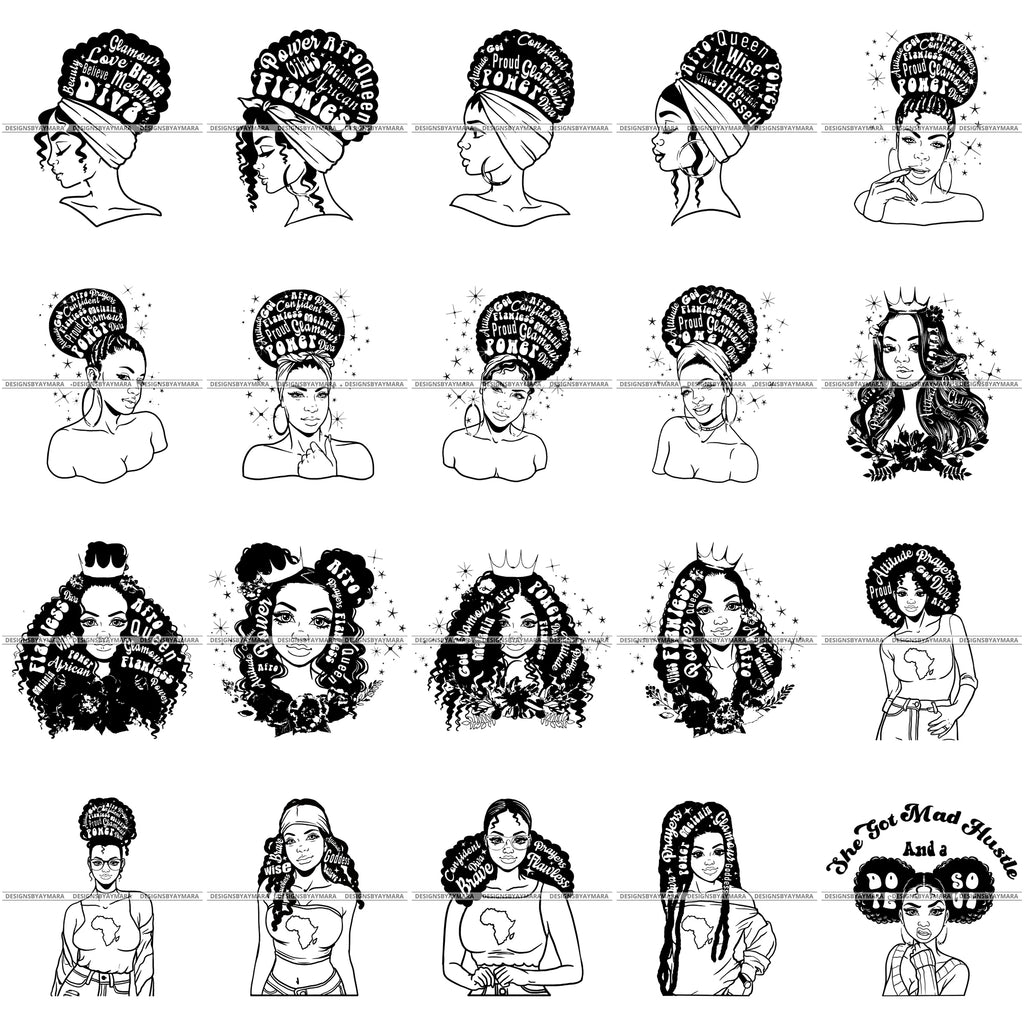 Free Free 262 Afro Hair Black Woman Svg Free SVG PNG EPS DXF File