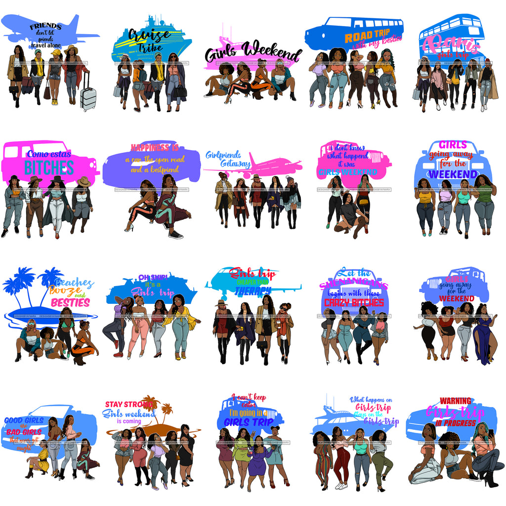 Download Bundle 20 Girls Weekend Getaway Traveling Buddies Best Friends Svg Jpg Designsbyaymara