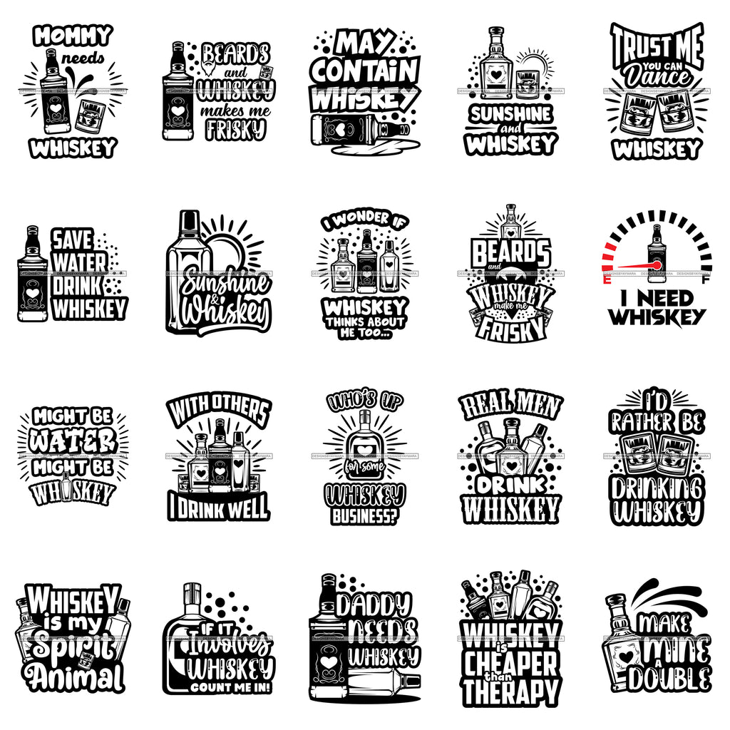 Download Bundle 20 Whiskey Funny Quotes Designs For T Shirt Svg Cut Files For Designsbyaymara