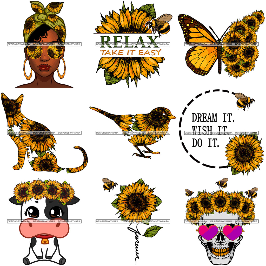 Free Free 128 Silhouette Sunflower Butterfly Svg SVG PNG EPS DXF File