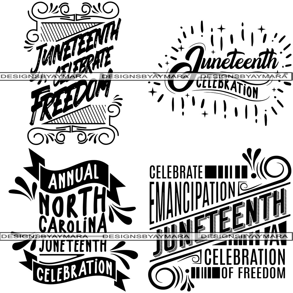 Download Bundle 4 Juneteenth SVG Quotes Cut Files For Silhouette ...