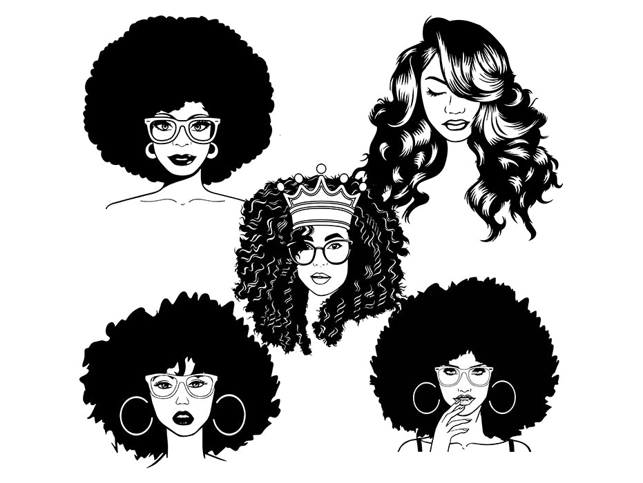Bundle Afro Queen Woman SVG African American Ethnicity ...