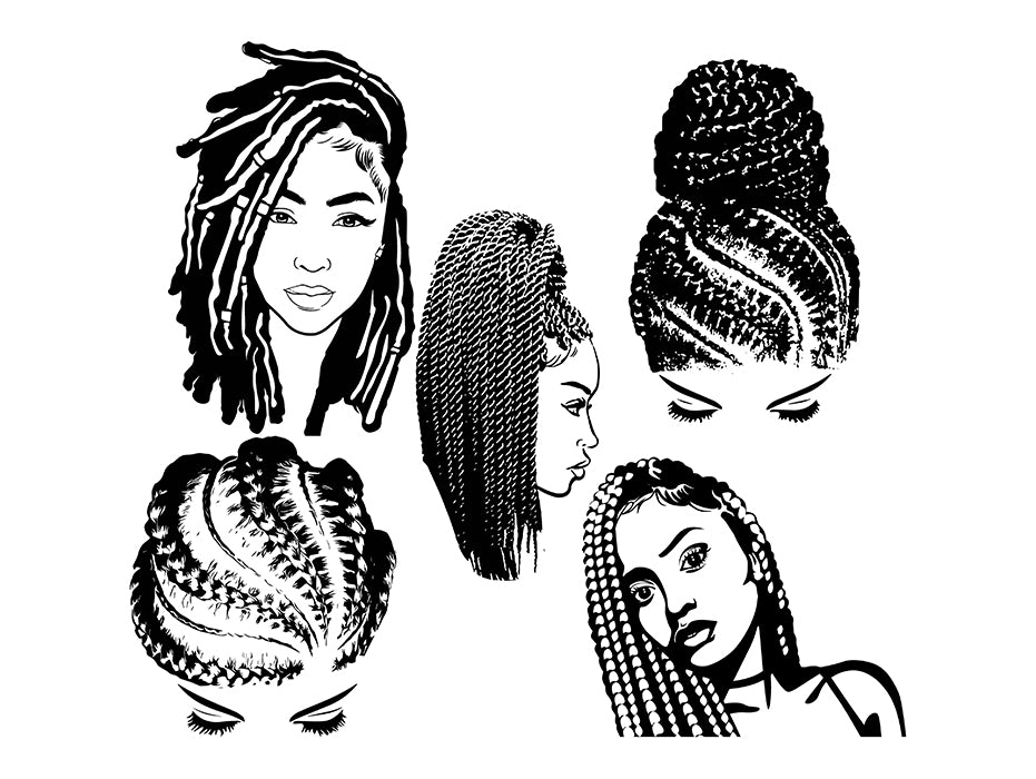 Download Bundle Afro Woman SVG African American Ethnicity Afro ...