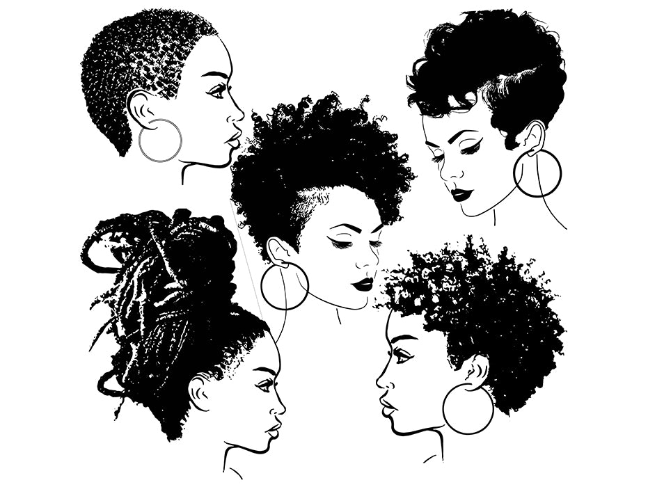 Bundle Afro Woman SVG African American Ethnicity Afro 