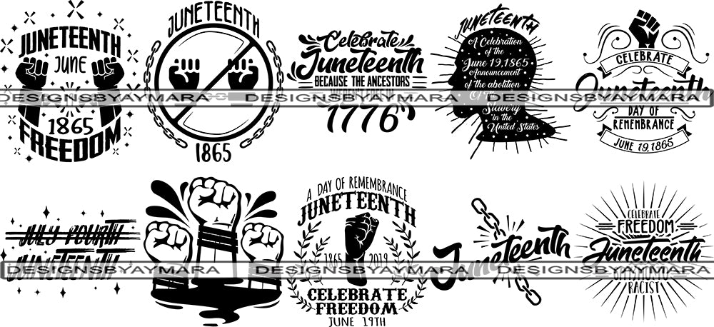 Download Bundle 10 Juneteenth SVG Quotes Cut Files For Silhouette ...
