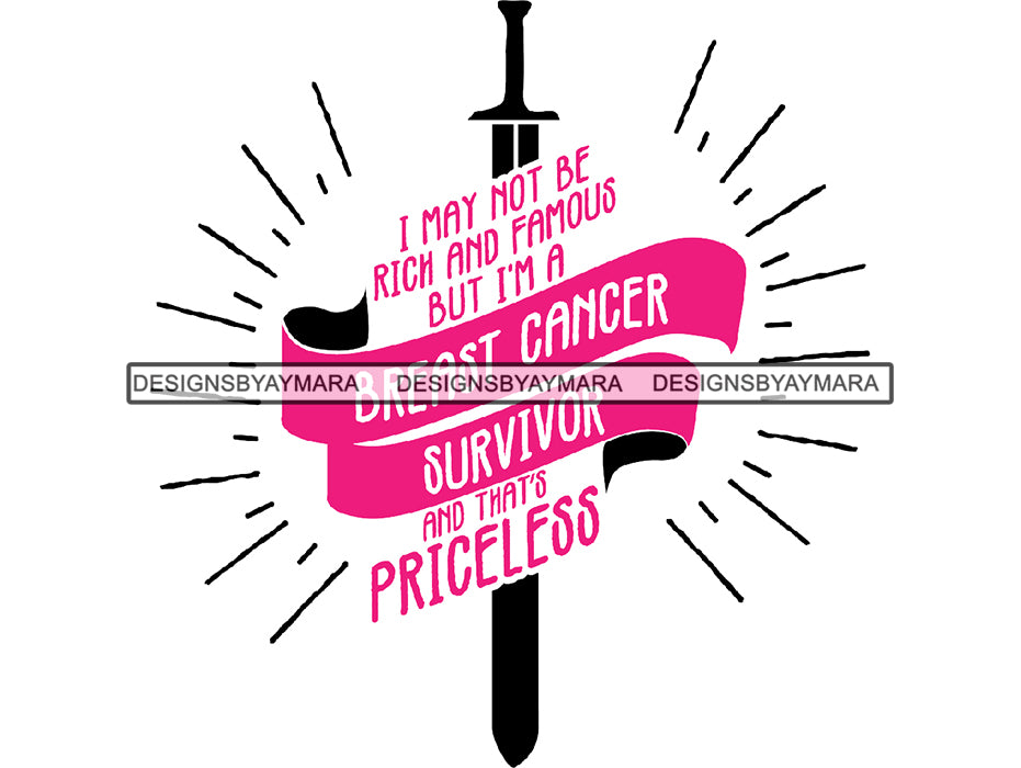 Cancer Awareness Woman Fighting Cancer Quotes PNG Files For Print