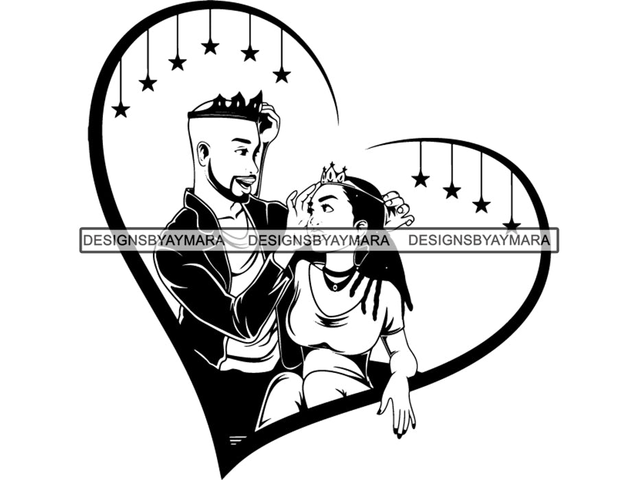 Download King Queen Black Couple Life Goals SVG Relationship ...