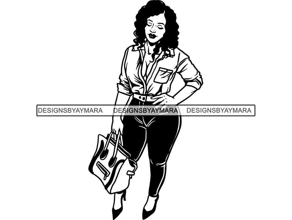Download Afro Beautiful Black Woman SVG BBW Big And Bougie African ...