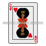 Download Afro Woman Hot Selling Designs Casino Card Queen Heart Svg Cutting Fi Designsbyaymara