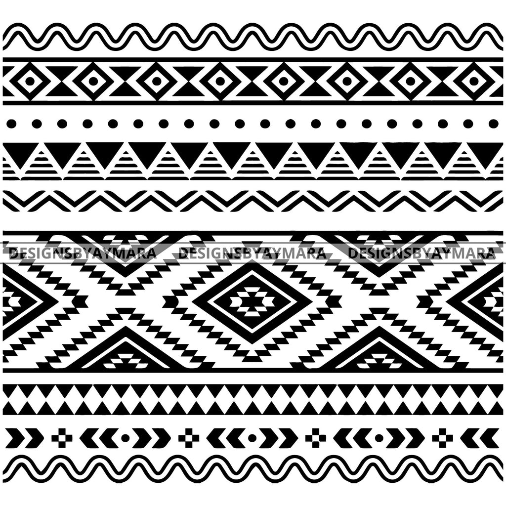 Download Mexican Aztec Pattern Geometric Lines Traditional Cultural Tribal B W Designsbyaymara