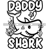 Download Cute Daddy Shark Loving Family Parenthood Happiness Fish Water Ocean B Designsbyaymara