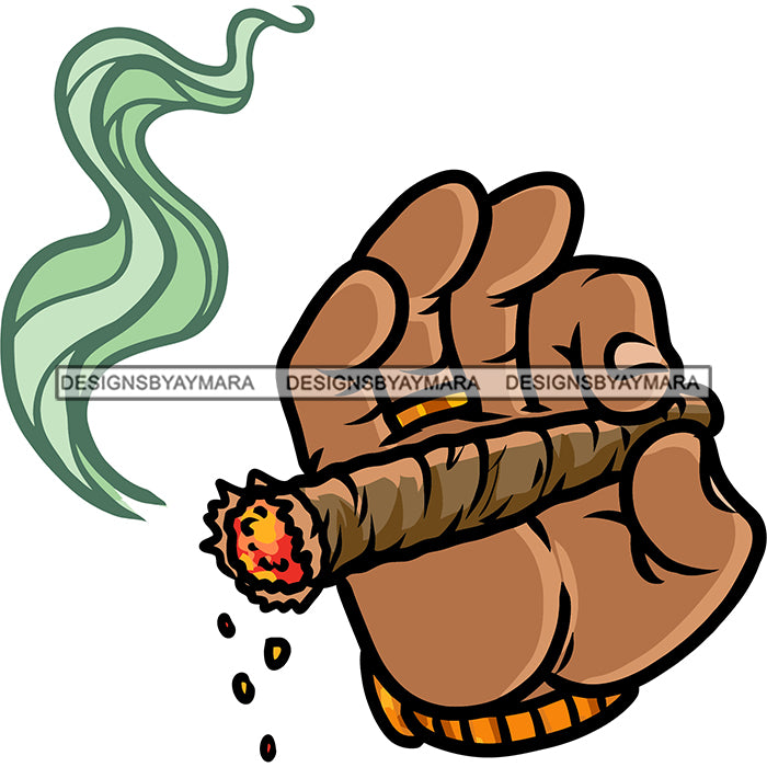 African American Gangster Boy Hand Holding Marijuana Smoking Design El –  DesignsByAymara