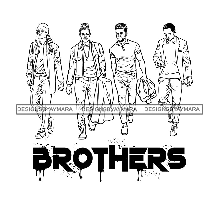 Download Dripping Brothers Word Bottom Black Men Friends Family Reunion Illustr Designsbyaymara