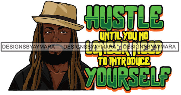 Sexy Black Man Hustle Quote Confident Dreadlocks Classic Hat Fashion S ...