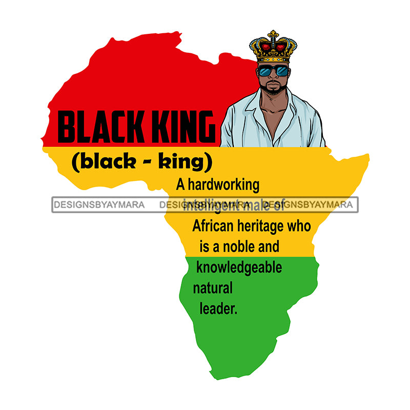 Black King Quote African Continent Map Afro Sexy Man Beard Mustache SV ...
