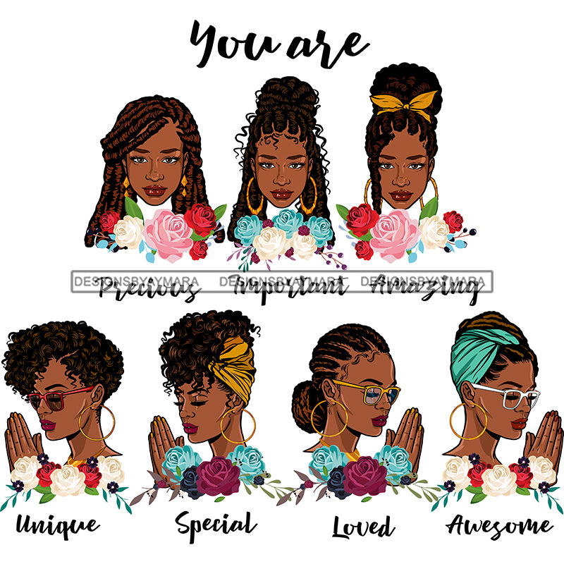 Afro Woman Praying Hands Prayers Pray Faith Ebony Nubian African American  Melanin SVG JPG PNG Vector Clipart Silhouette Cricut Cut Cutting