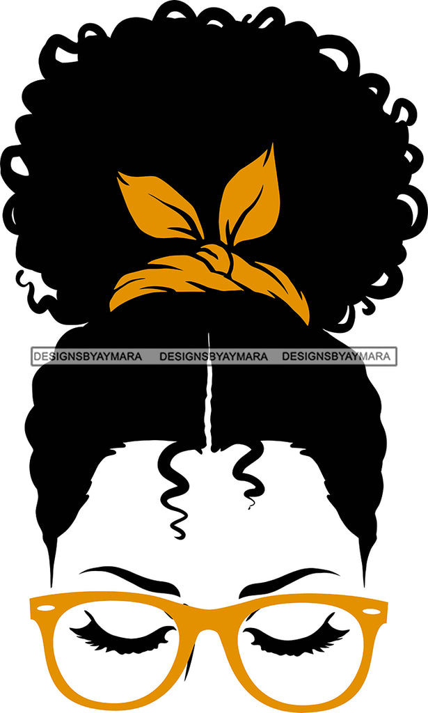 Download Afro Girl Babe Sexy Glasses Bow Up Do Hair Style Svg Cutting Files For Designsbyaymara