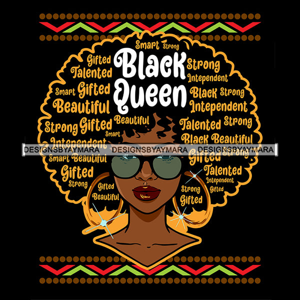 Black Queen Strong Gifted Talented SVG JPG PNG Vector Clipart Cricut S ...