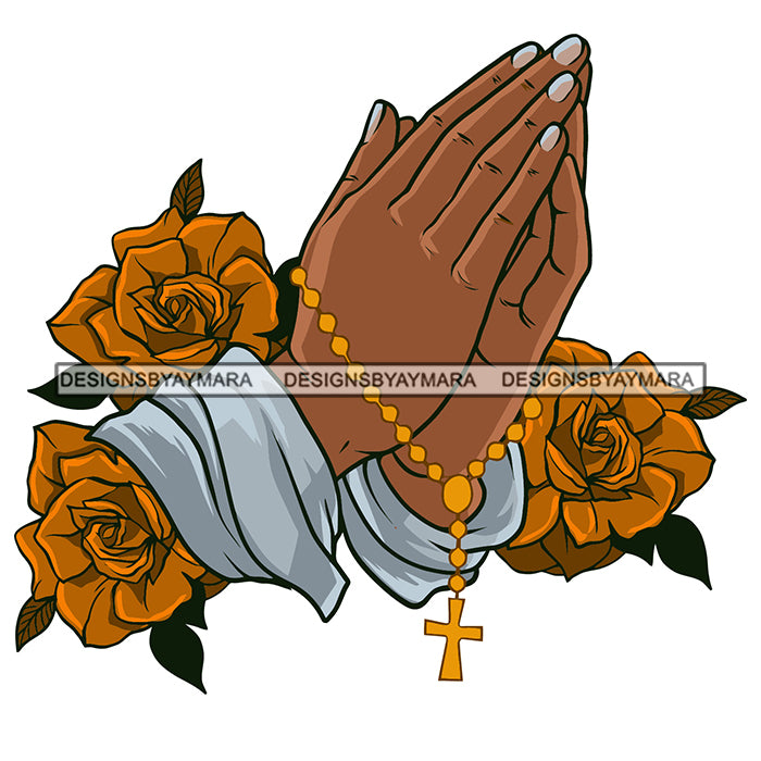 african american praying hands clipart