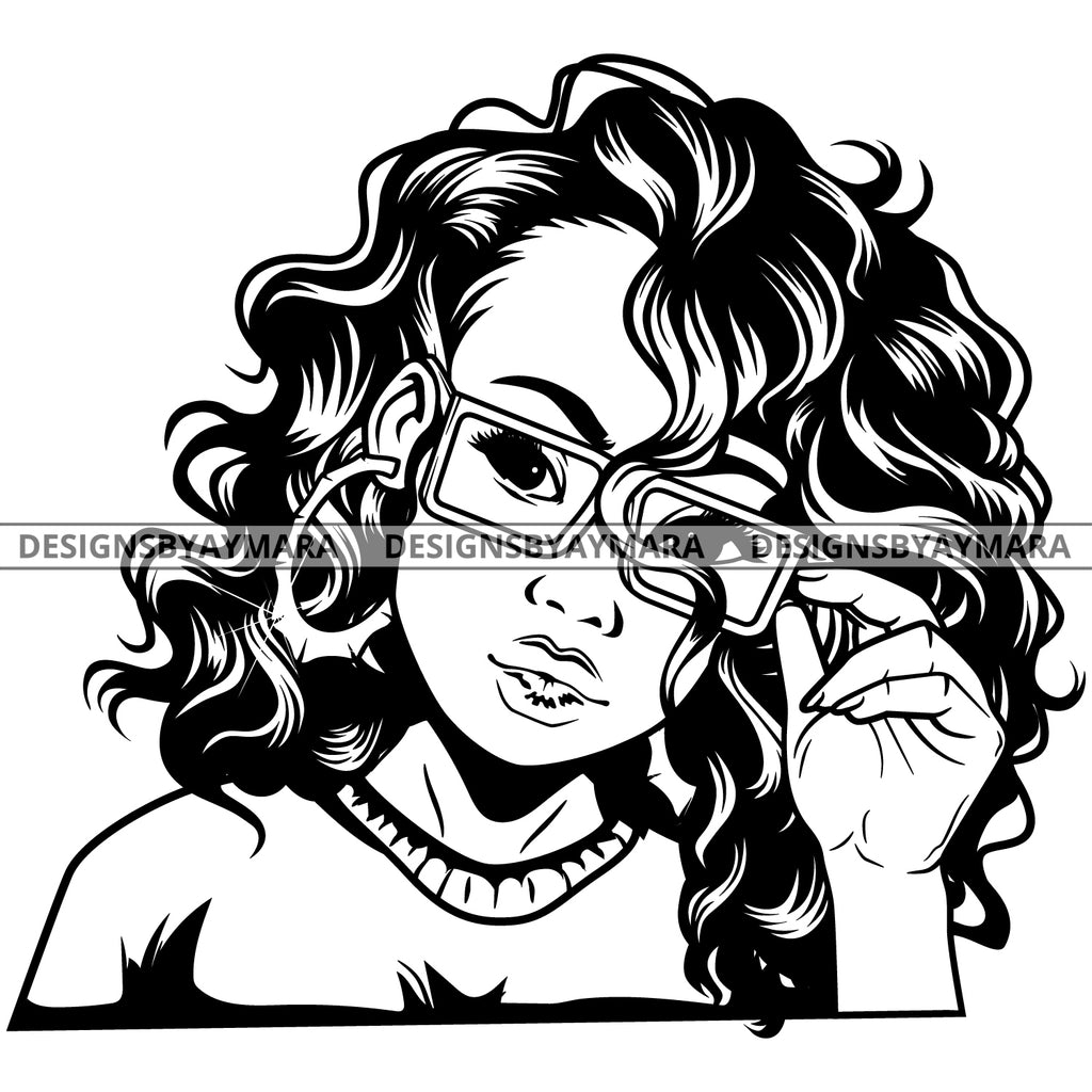 Free Free 75 Black Woman With Glasses Svg Free SVG PNG EPS DXF File