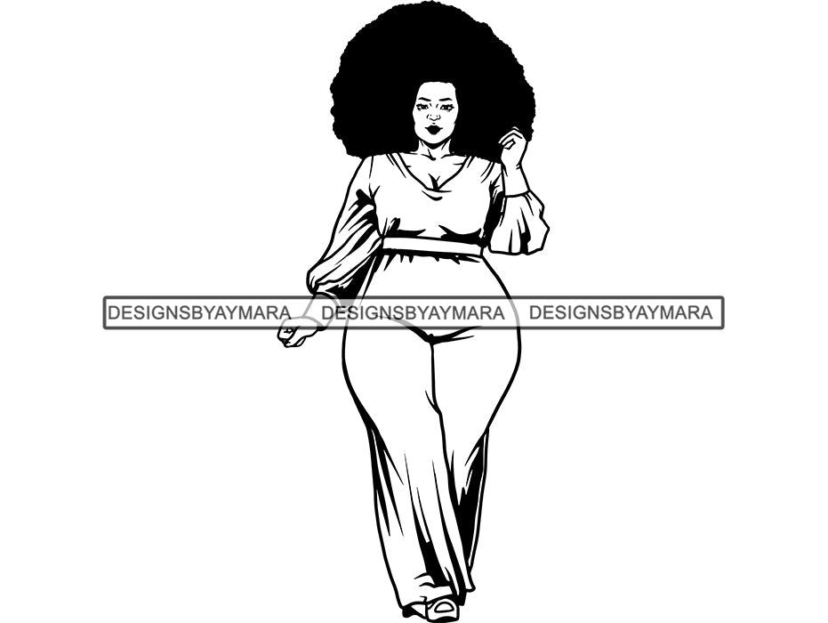 Thick Woman Svg Bbw Big And Bougie Sexy African American Ethnicity Que 