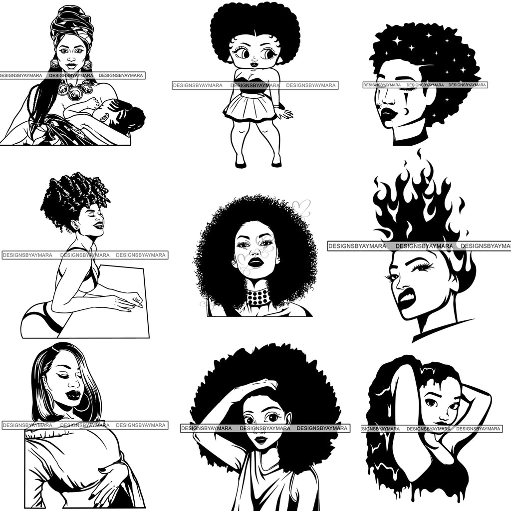 Download Bundle African American Woman Svg Cutting Files For Silhouette And Cr Designsbyaymara
