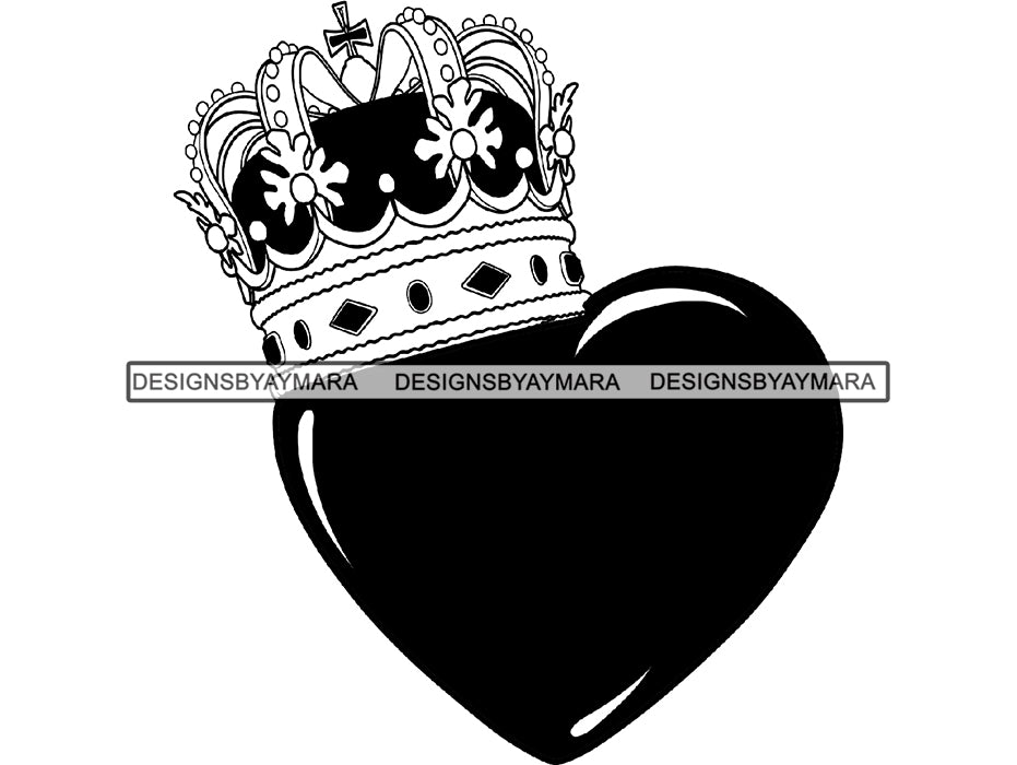 Free Free 187 Crown With Heart Svg Free SVG PNG EPS DXF File