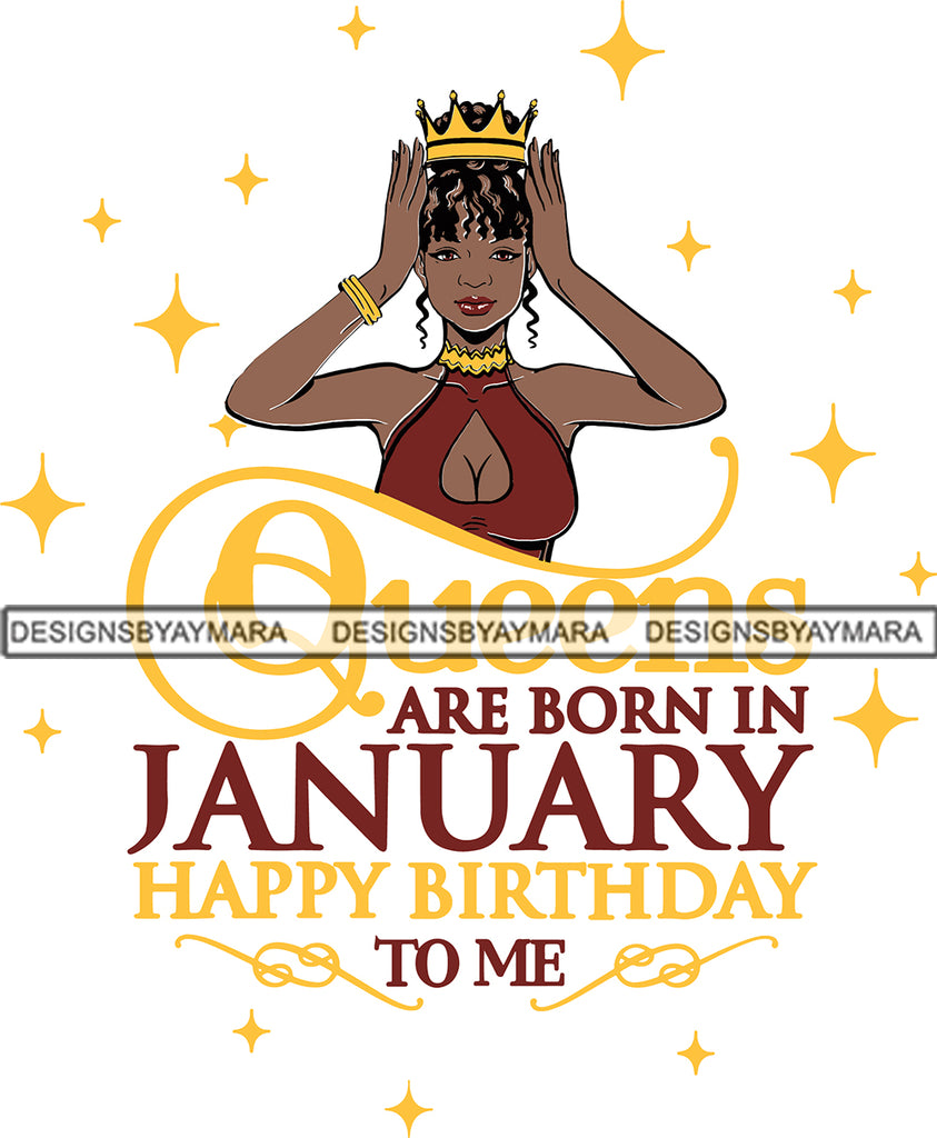 Download January Birthday Queen SVG Cutting Files For Cricut and ...