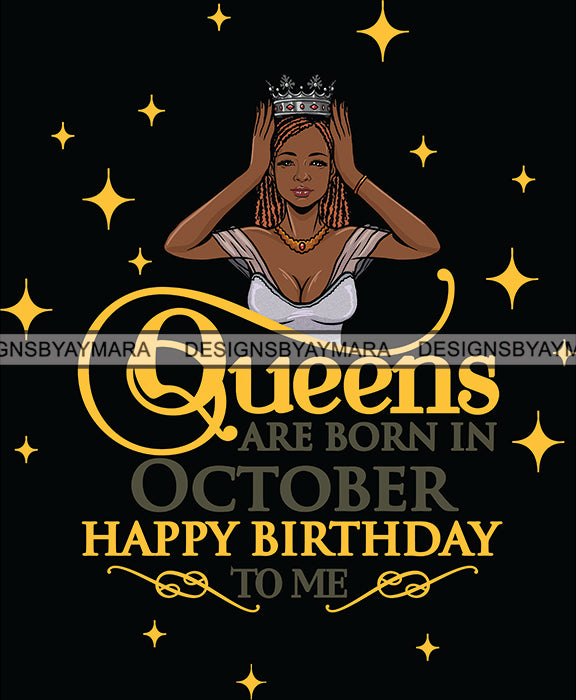Download October Birthday Queen SVG Cutting Files For Cricut and ...