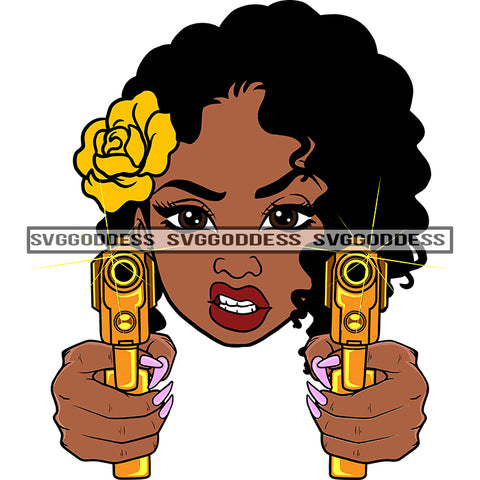Afro Angel Black Woman SVG Cutting Files For Silhouette Cricut and Mor