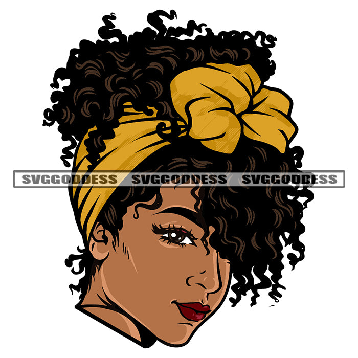 Gangster African American Woman Face Design Element Wearing Hair Band –  DesignsByAymara