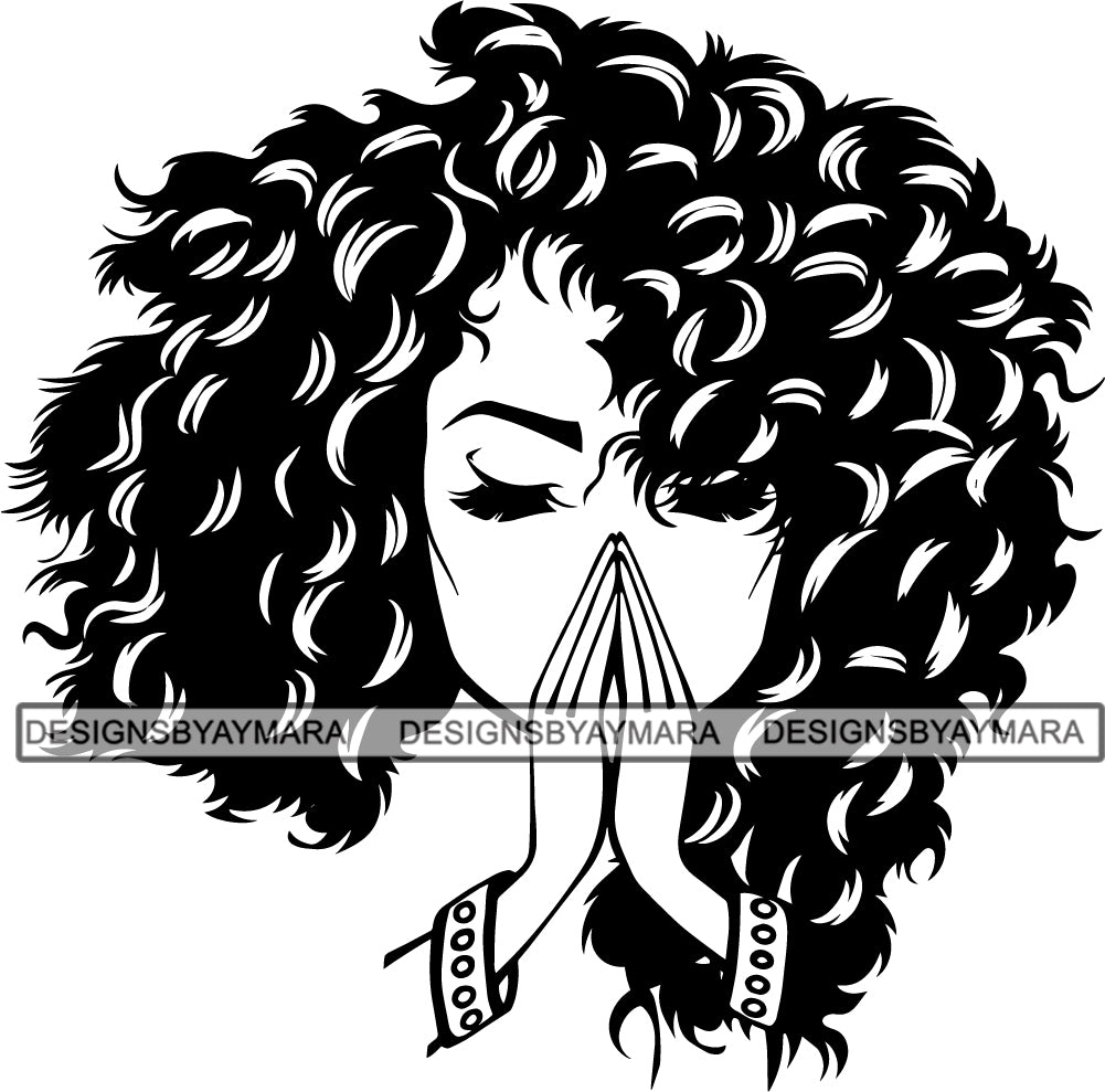 Download Afro Woman SVG Cut File For Silhouette and Cutting. - DesignsByAymara