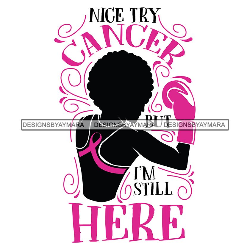 Download Strong Afro Woman SVG Cancer Survivor Cutting Files For ...