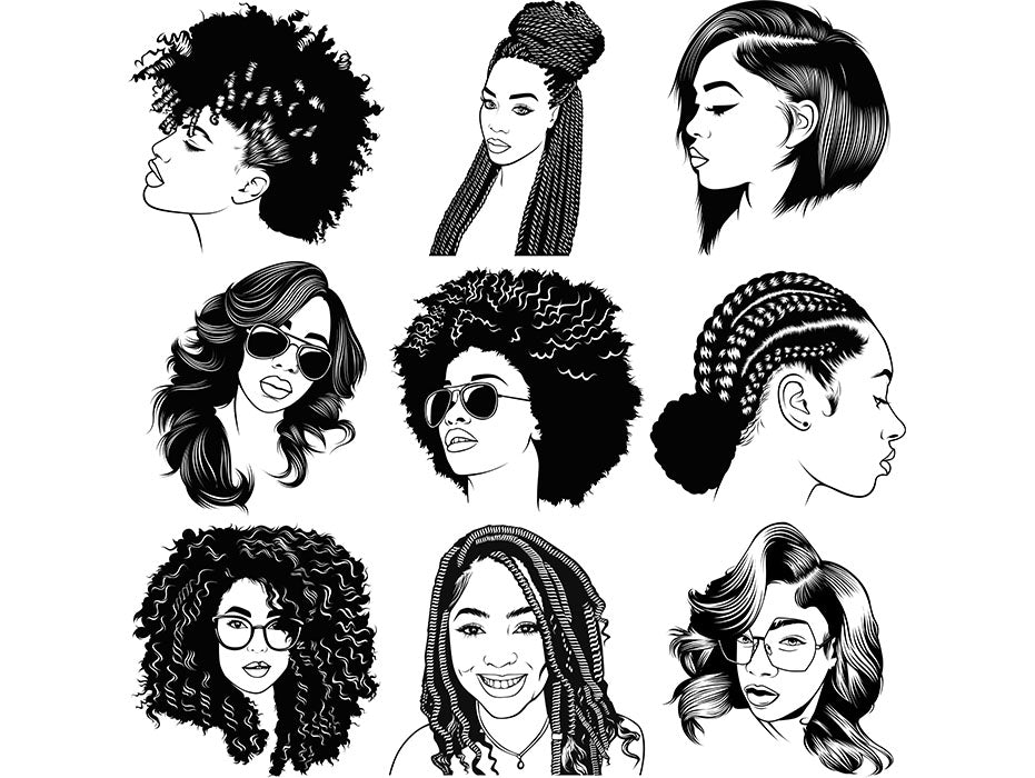Free Free 145 Afro Hair Black Woman Svg Free SVG PNG EPS DXF File