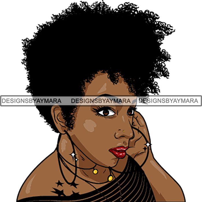 Download Afro Latin Woman SVG Curly Hairstyle Cutting Files For Silhouette Cric - DesignsByAymara