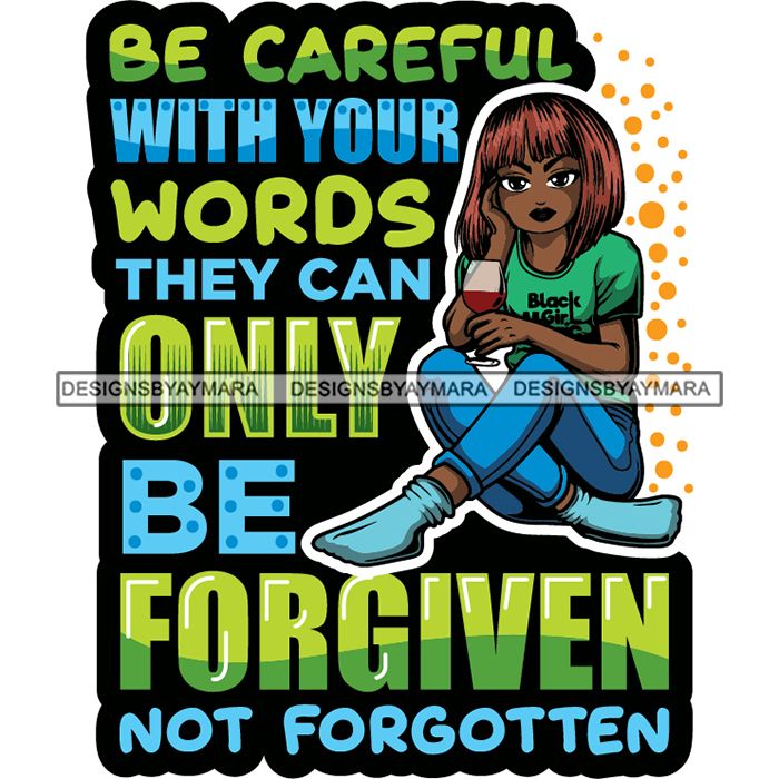 Download Afro Lola Drinking Wine Life Quotes .SVG Cutting Files For ...