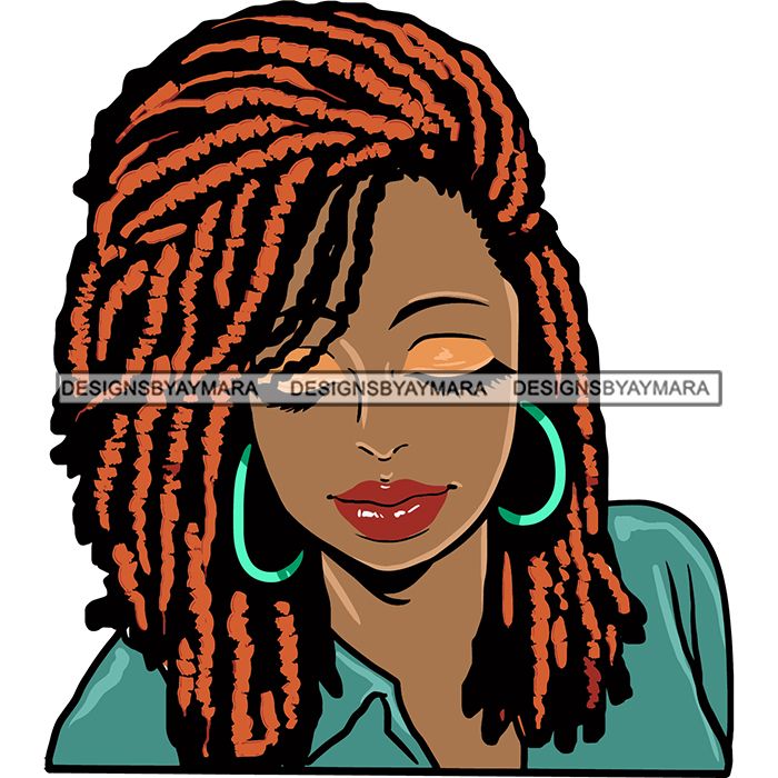 Download Afro Black Woman Sister-lock Hairstyle .SVG Cutting Files For Silhouet - DesignsByAymara