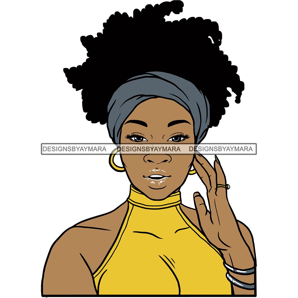 Download Afro Woman SVG Turban Head Wrap Cutting Files For Silhouette Cricut an - DesignsByAymara