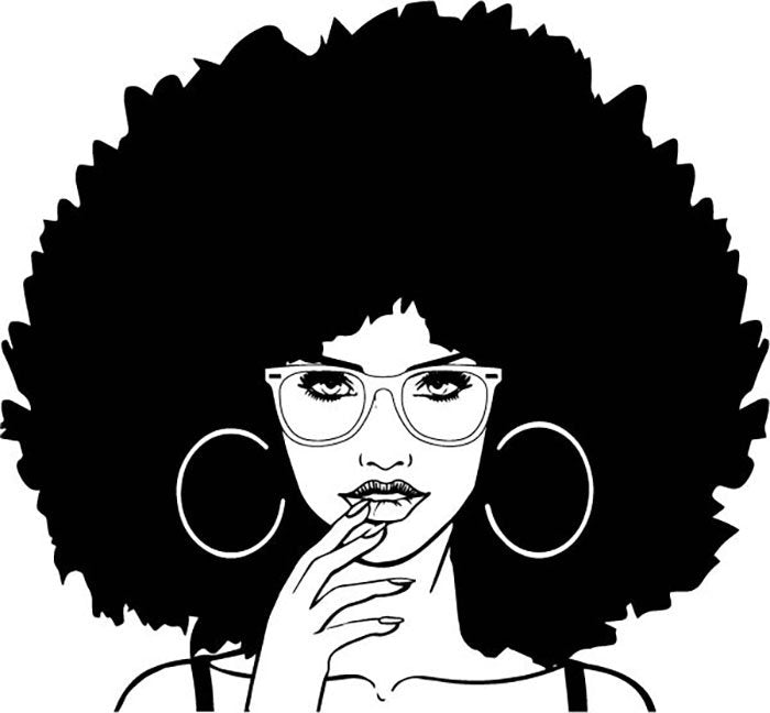 Black Woman Afro Hairstyle Diva Quotes African American ...