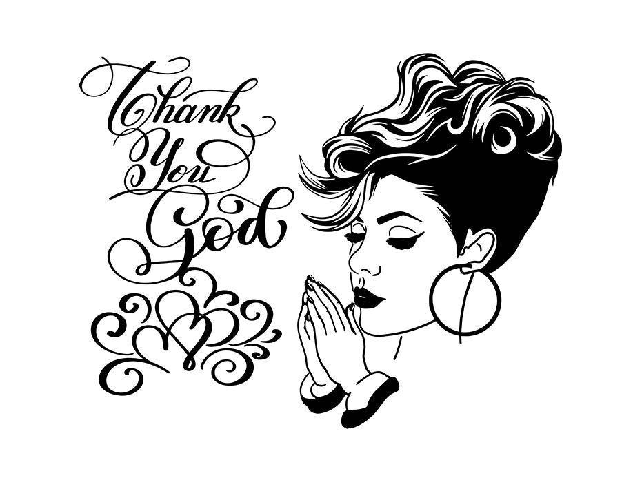 Afro Woman Svg Queen Praying Life Quotes Classy Glamour ...