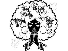 Afro Woman Praying Svg Life Quotes Classy Diva Lady Nubian Queen Glamo Designsbyaymara