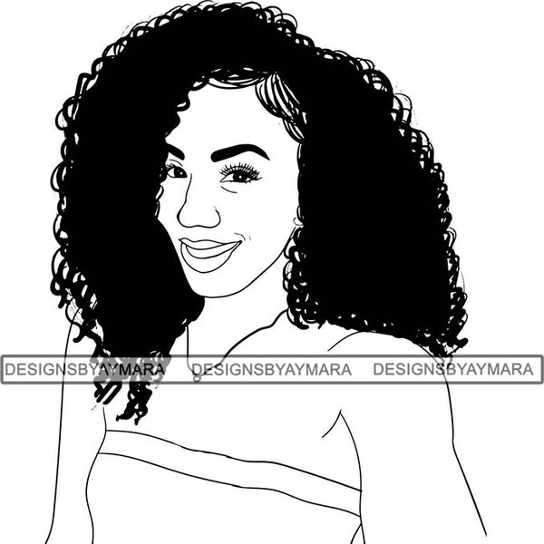 Afro Woman SVG Free Cut Files For Silhouettes and Cricut ...